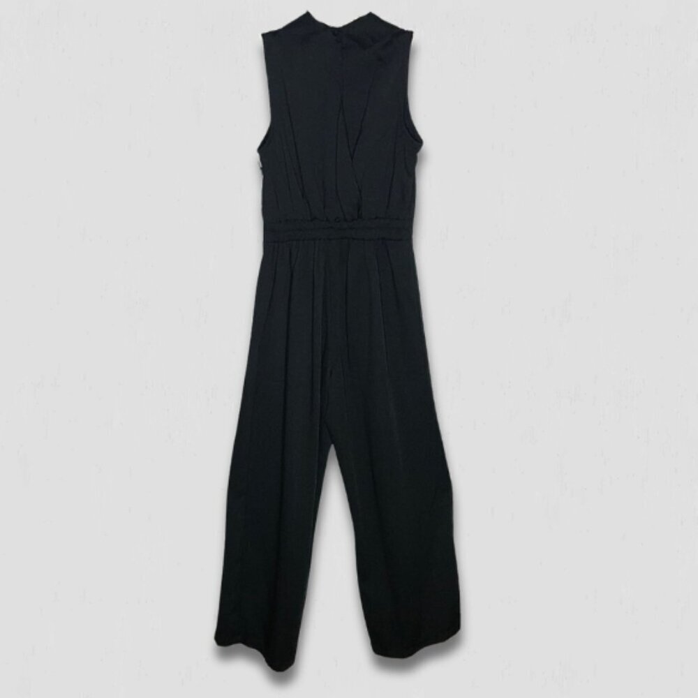 Sincerely Jules Black Jumpsuit Wide Leg Wrap Sleeveless Medium - Picture 3 of 14